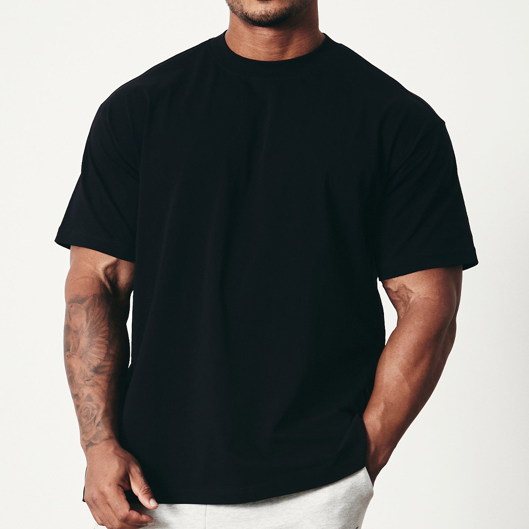 Men's Solid Casual Sports Short Sleeve Crew Neck T-shirts