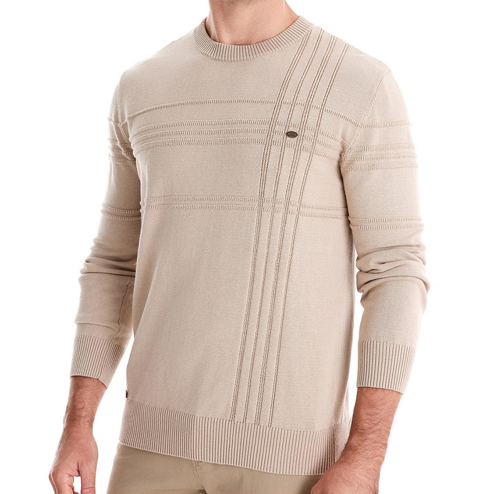 Men's Striped Crewneck Pullover Sweater
