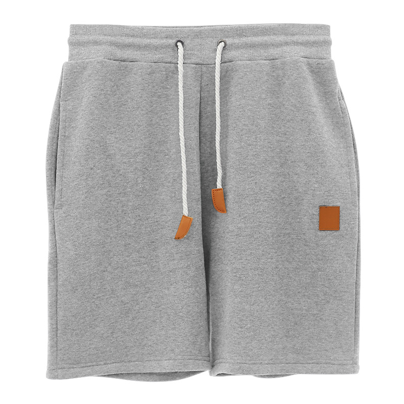 Men's 5 Inch Solid Color Drawstring Waist Shorts