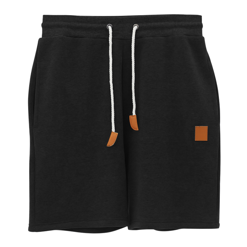 Men's 5 Inch Solid Color Drawstring Waist Shorts