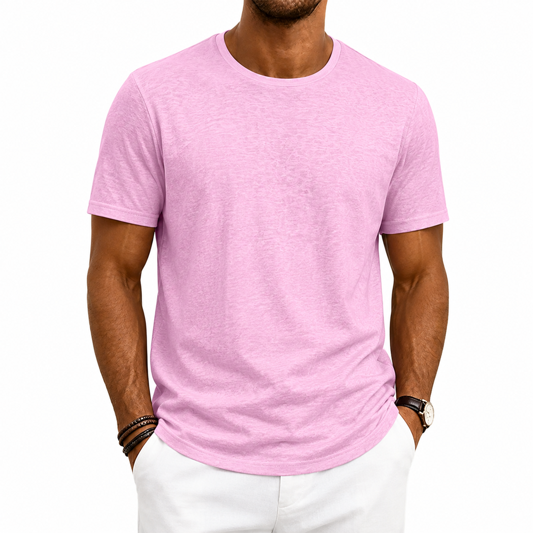 Men's Vintage Casual Crew Neck Short Sleeve T-Shirt