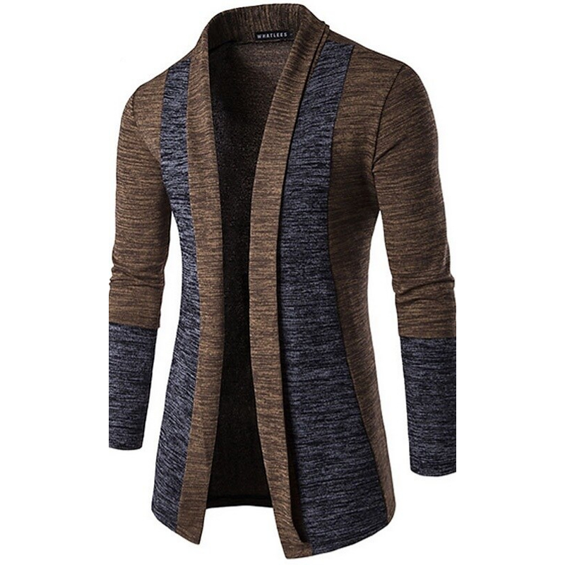 Men's Solid Color V Neck Cardigan