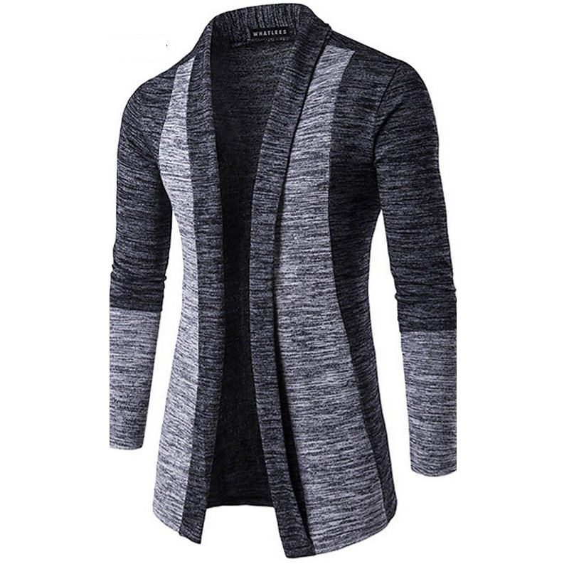Men's Solid Color V Neck Cardigan