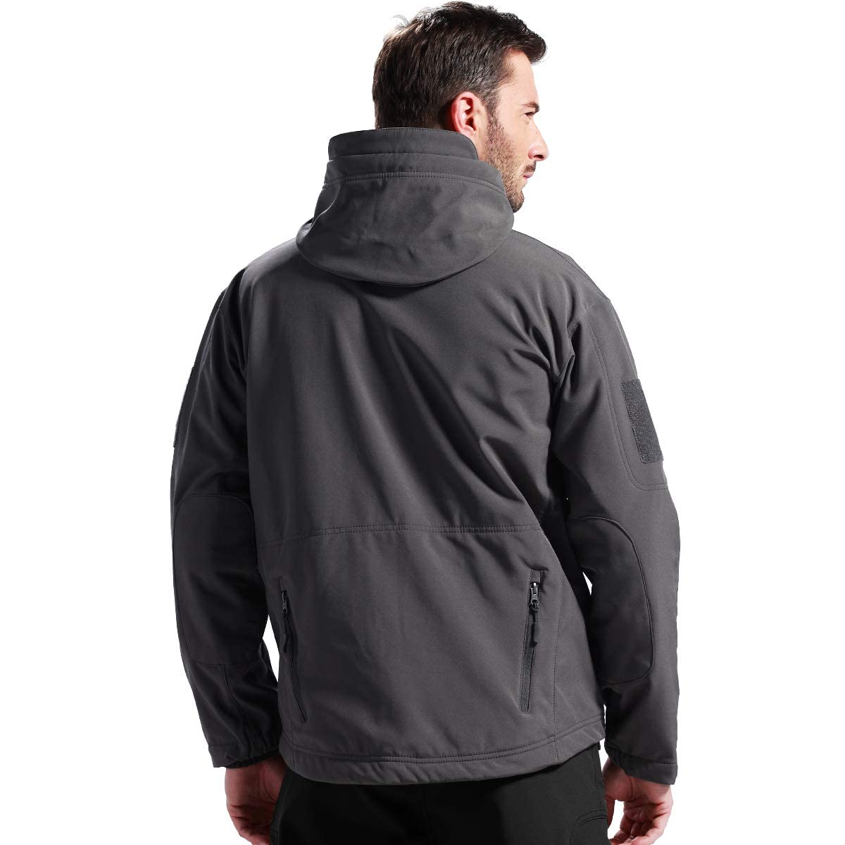 Men's Outdoor Waterproof Soft Shell Hooded Military Tactical Jacket