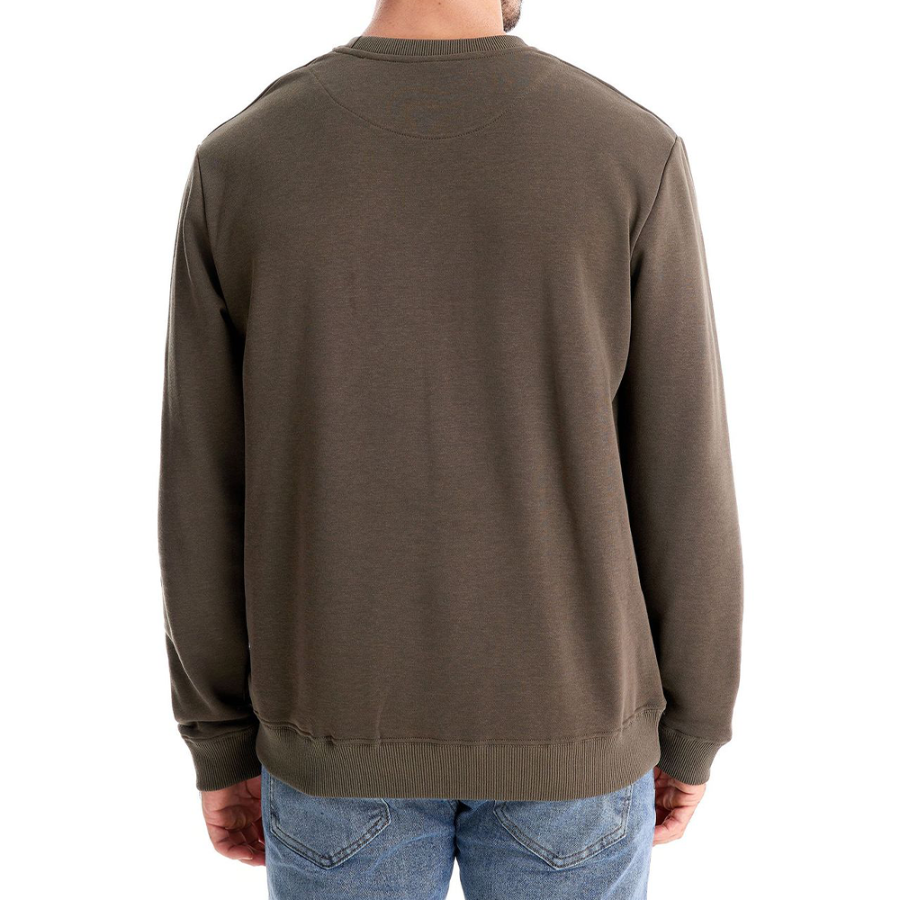 Men's Casual Solid Color Knit Crew Neck Sweater