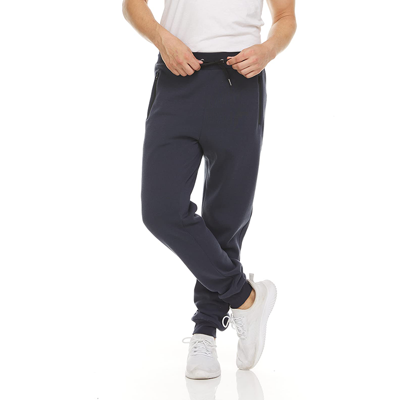 Mens Drawstring Fleece Sweatpants with Zipper Pocket