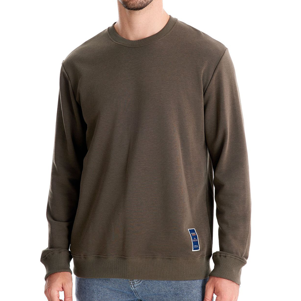 Men's Casual Solid Color Knit Crew Neck Sweater