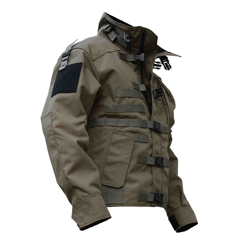 Men's Multi-pockets Thick Windproof Waterproof Motorcycle Military Tatical Jacket