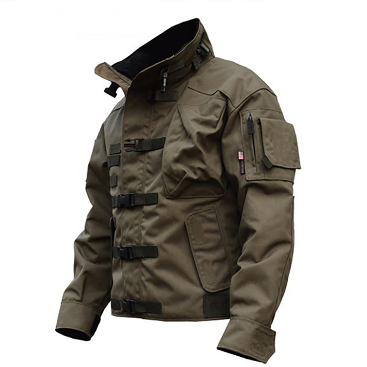 Men's Multi-pockets Thick Windproof Waterproof Motorcycle Military Tatical Jacket