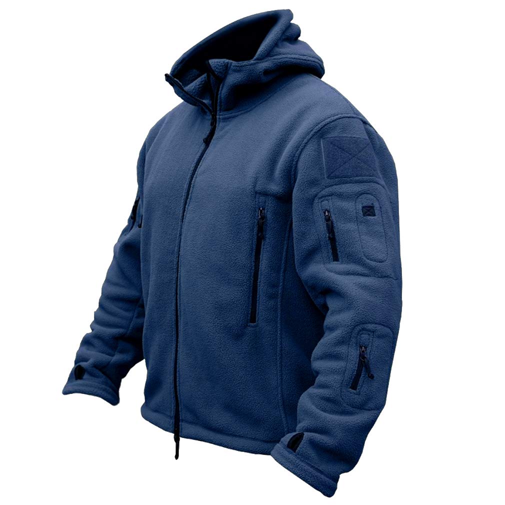 Men's Warm Military Tactical Sport Fleece Hoodie Jacket