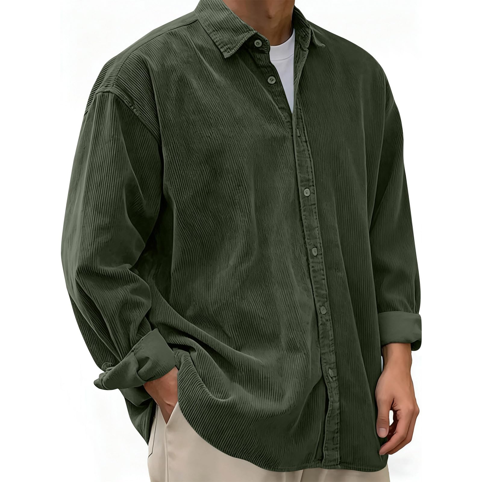Men's Corduroy Relaxed Fit Shacket