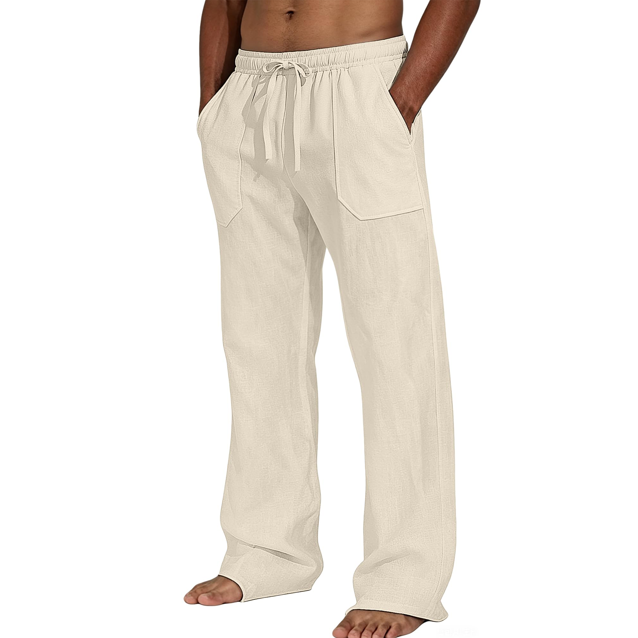 Men's Cotton Linen Drawstring Pants