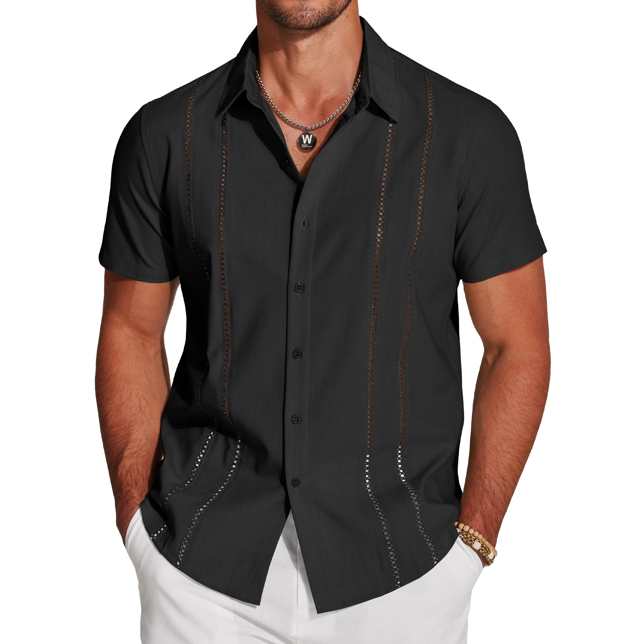 Men's Cuban Guayabera Short Sleeve Shirts