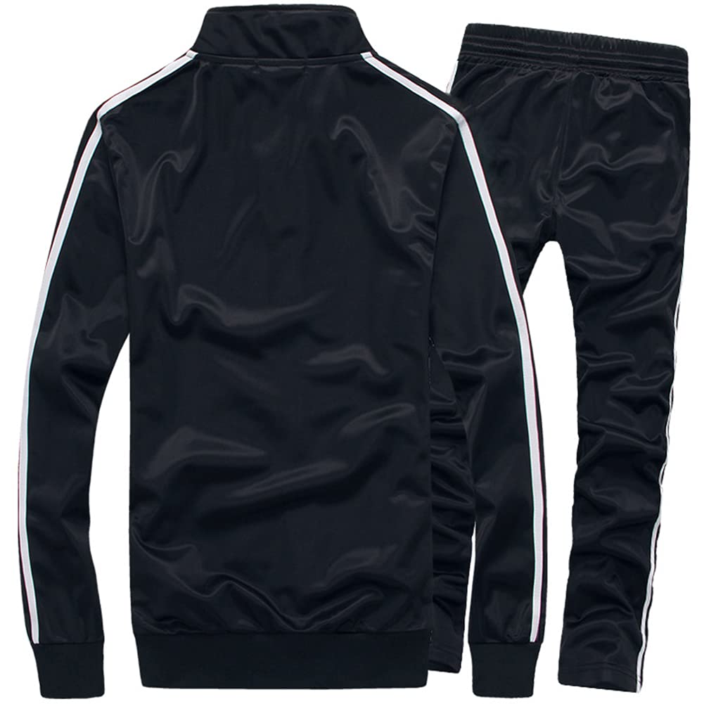 Men's Activewear Full Zip Warm Tracksuit Sports Set