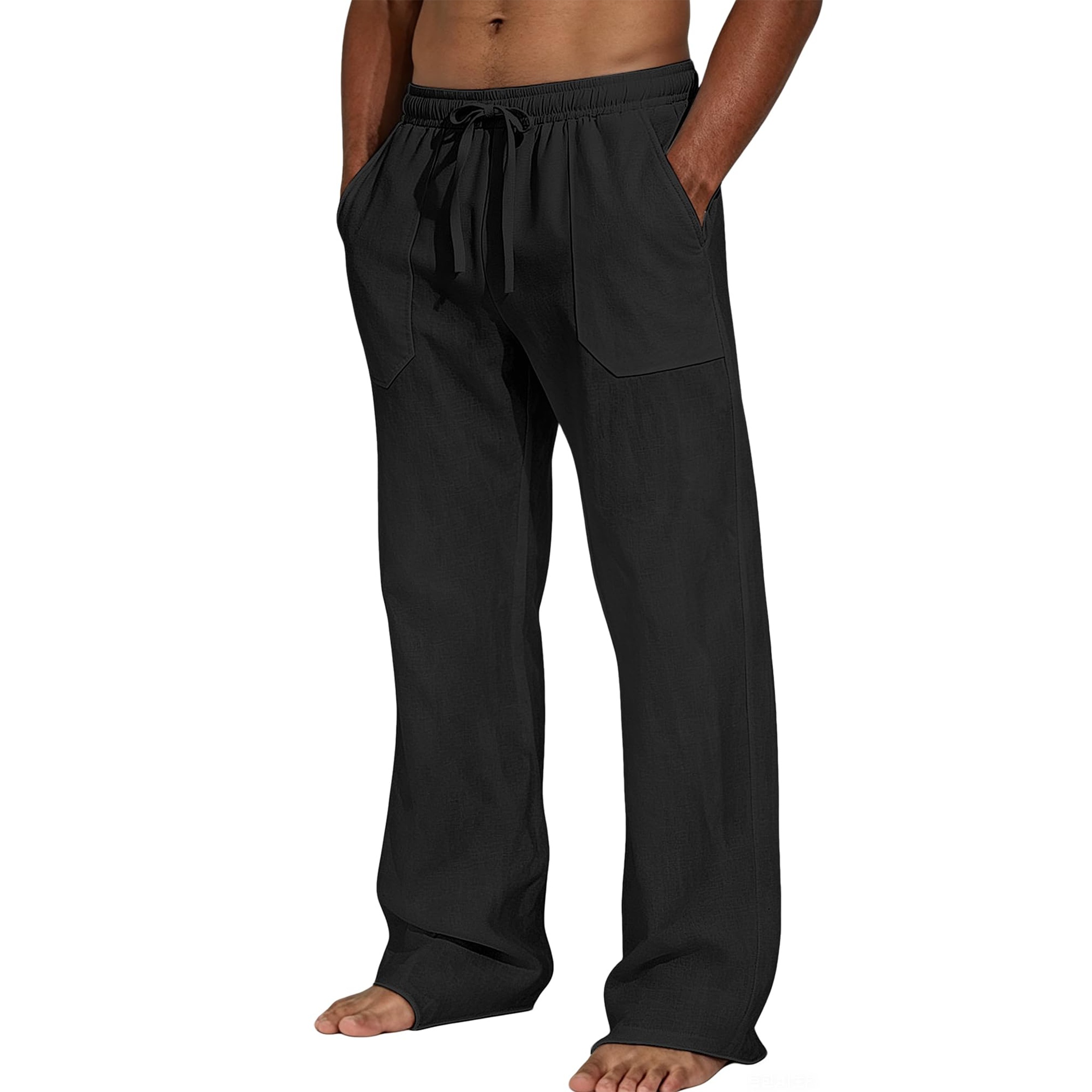 Men's Cotton Linen Drawstring Pants