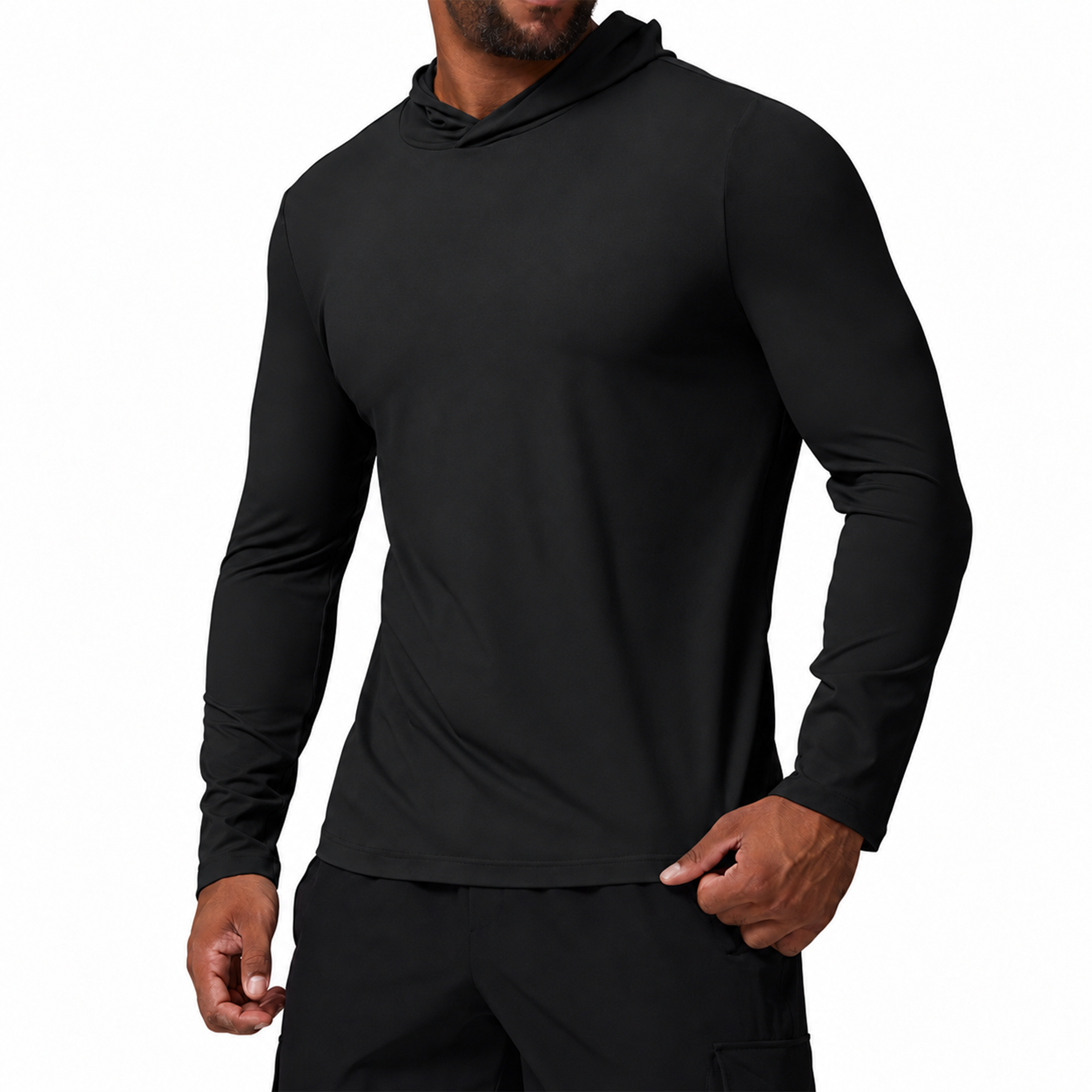 Men's Long Sleeve Quick Dry Performance Hoodie Top