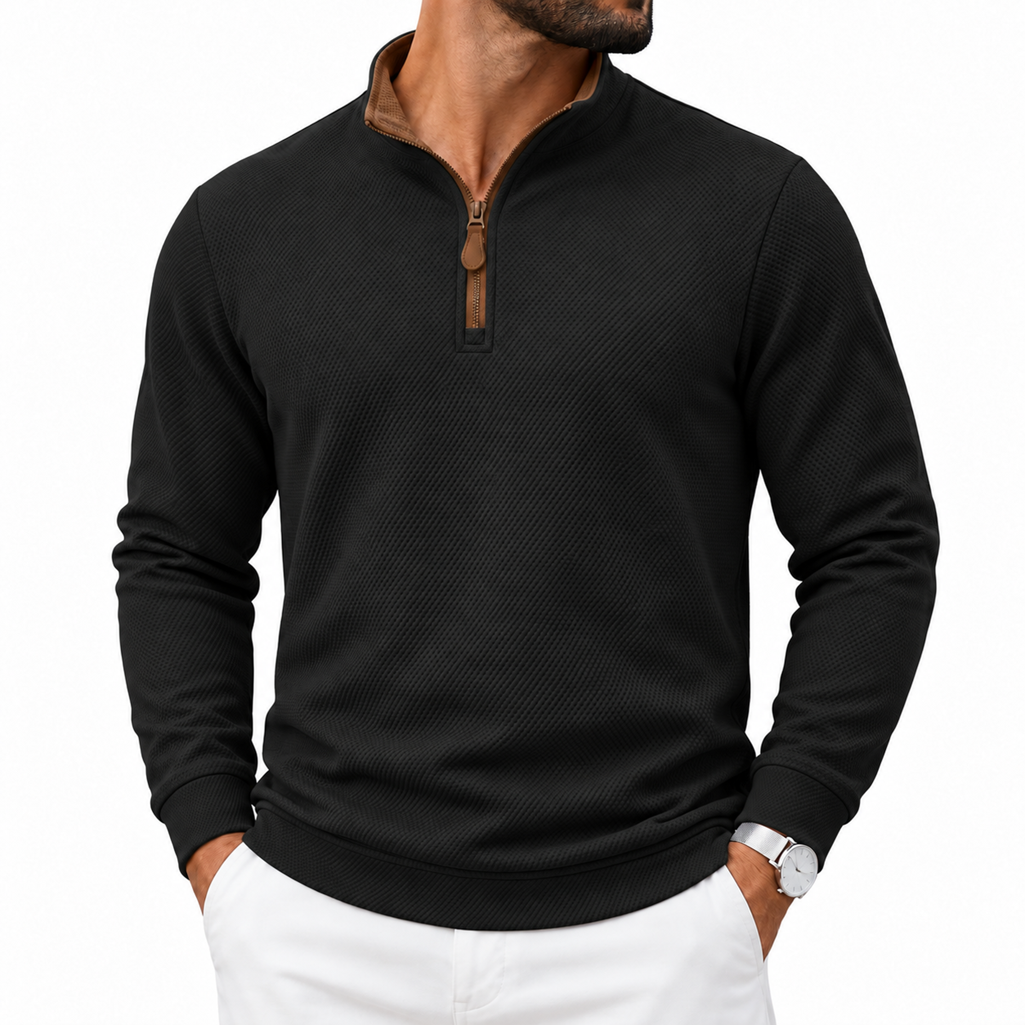 Men's Fleece Quarter Zip Pullover Sweatshirts
