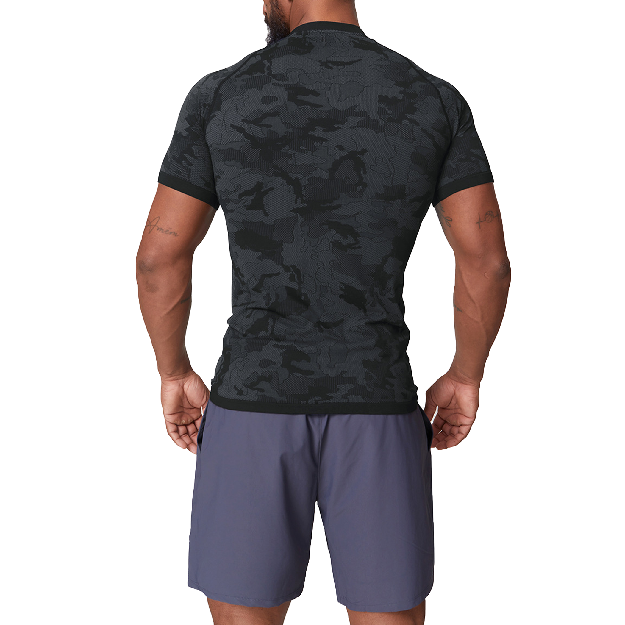 Men's Seamless Jacquard Camo Training T-Shirt