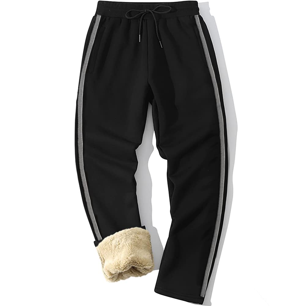 Men's Winter Sherpa Lined Fleece Sweatpants