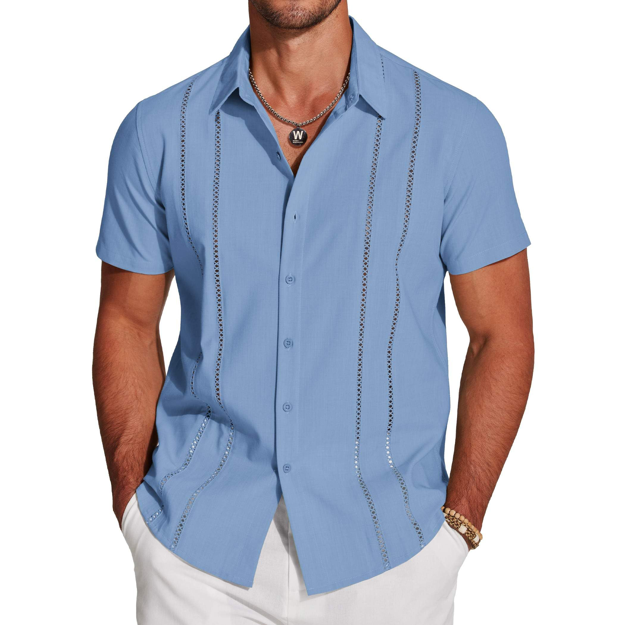 Men's Cuban Guayabera Short Sleeve Shirts