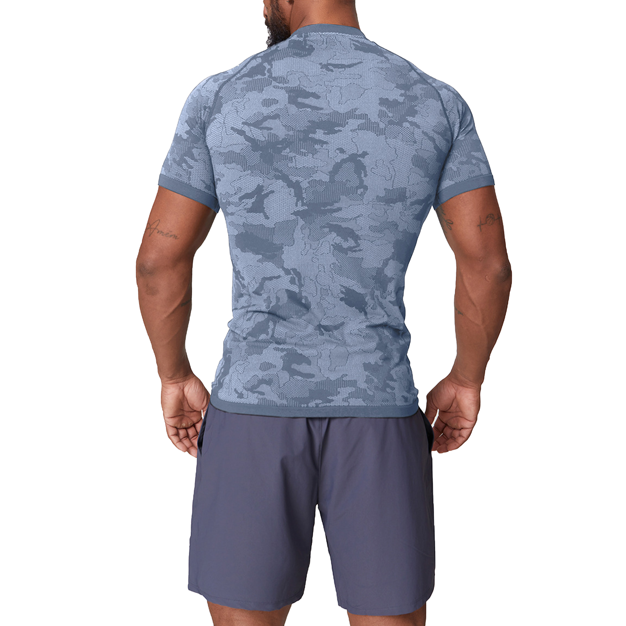 Men's Seamless Jacquard Camo Training T-Shirt