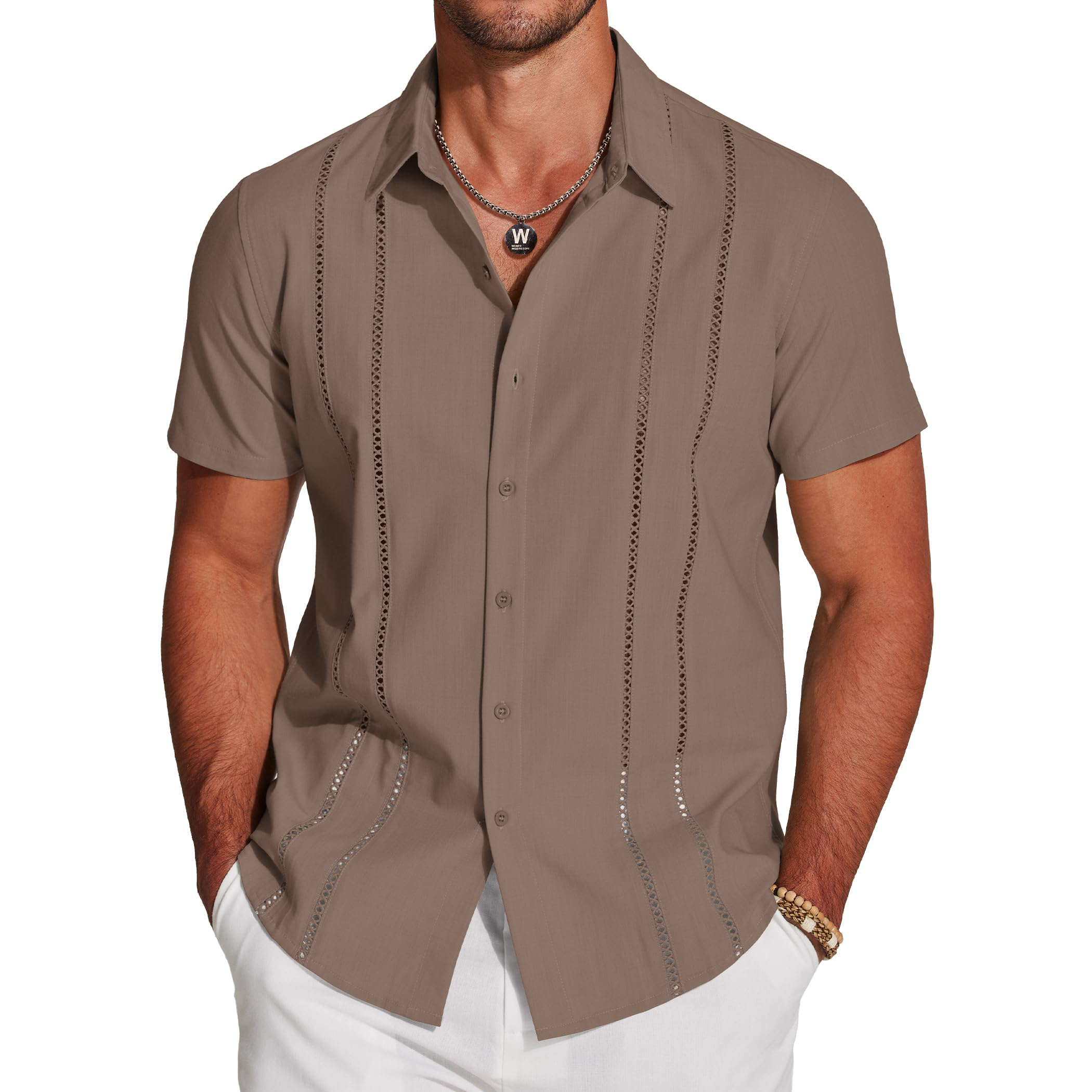 Men's Cuban Guayabera Short Sleeve Shirts