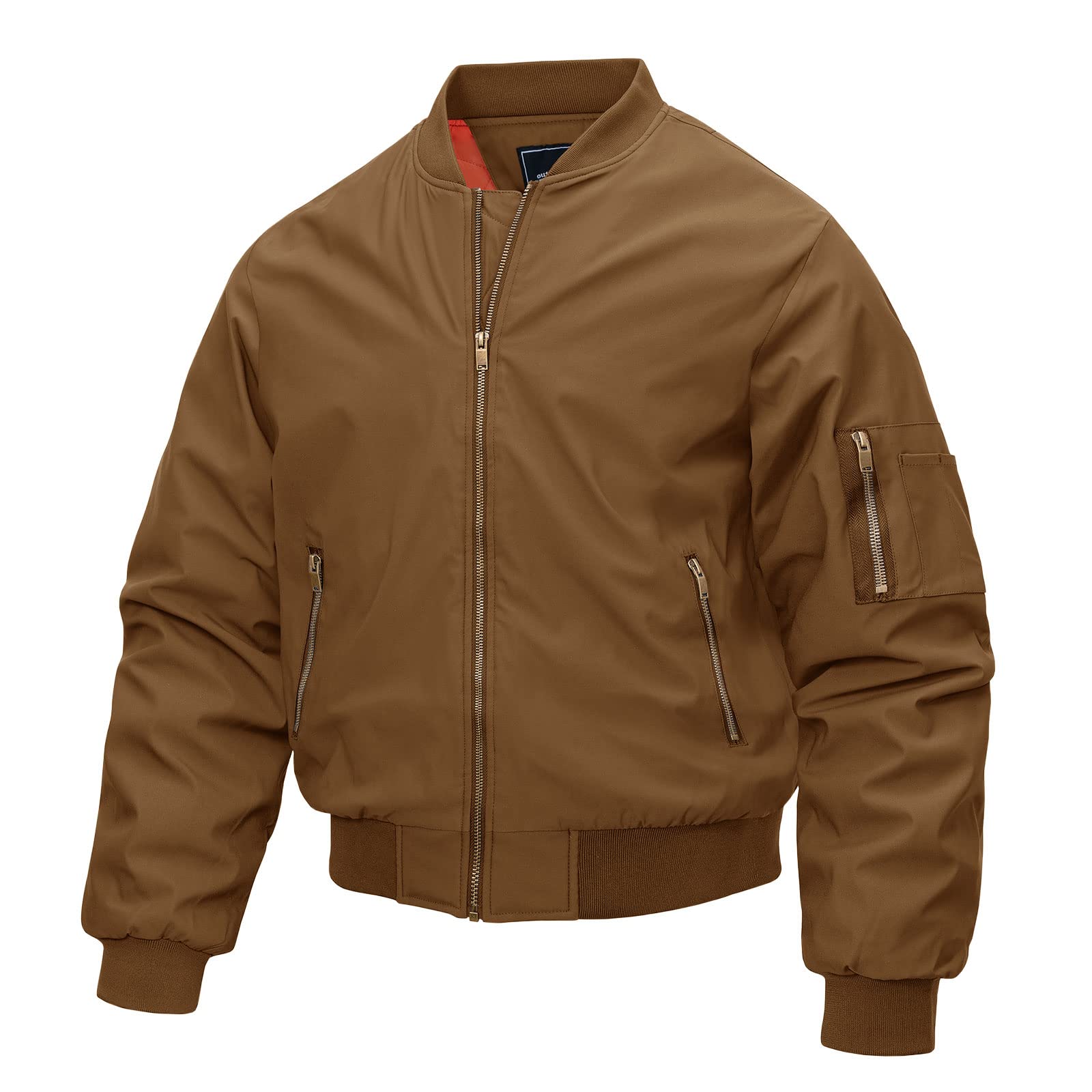 Men's Bomber Jacket Casual Fall Winter Military Jacket and Coats Outwear