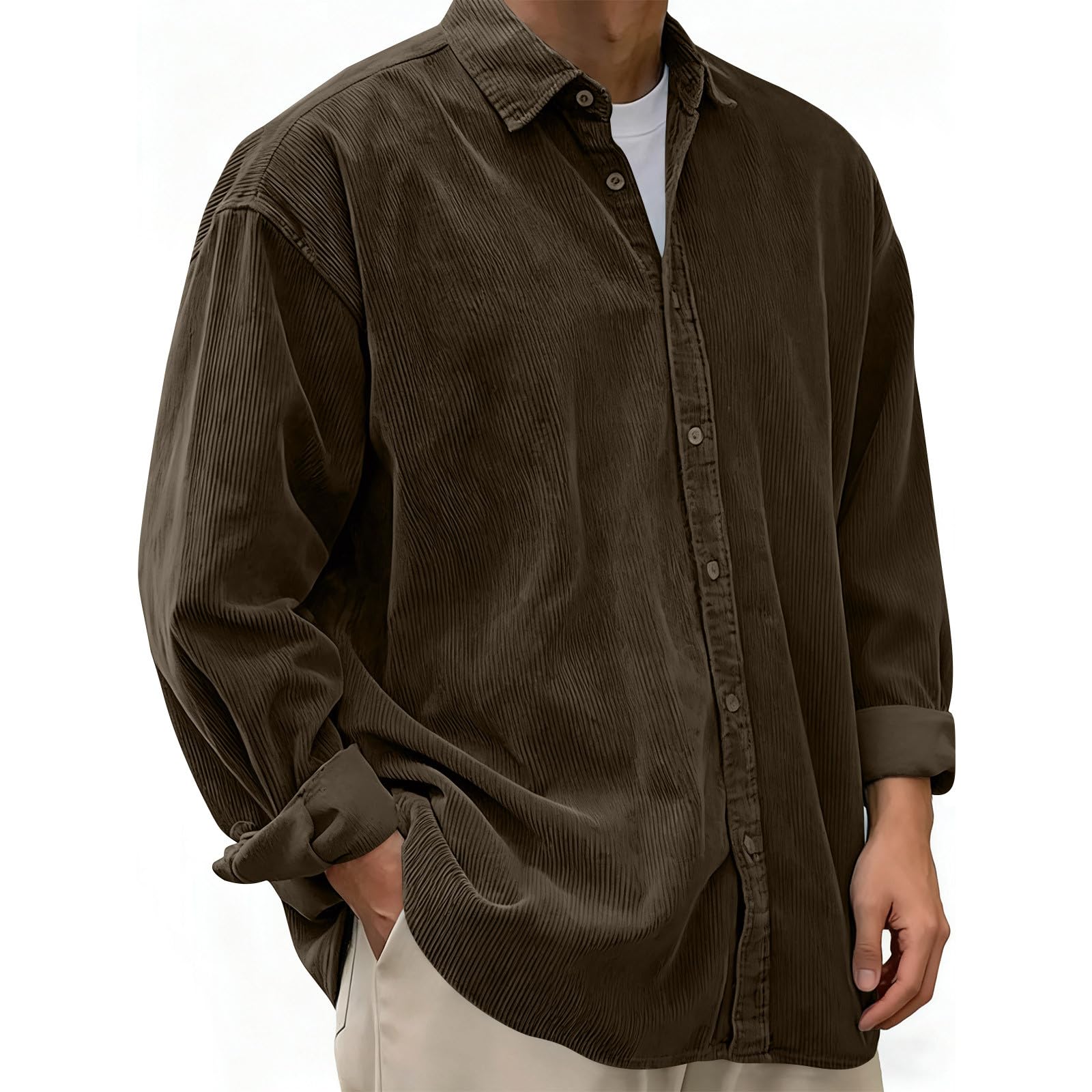 Men's Corduroy Relaxed Fit Shacket