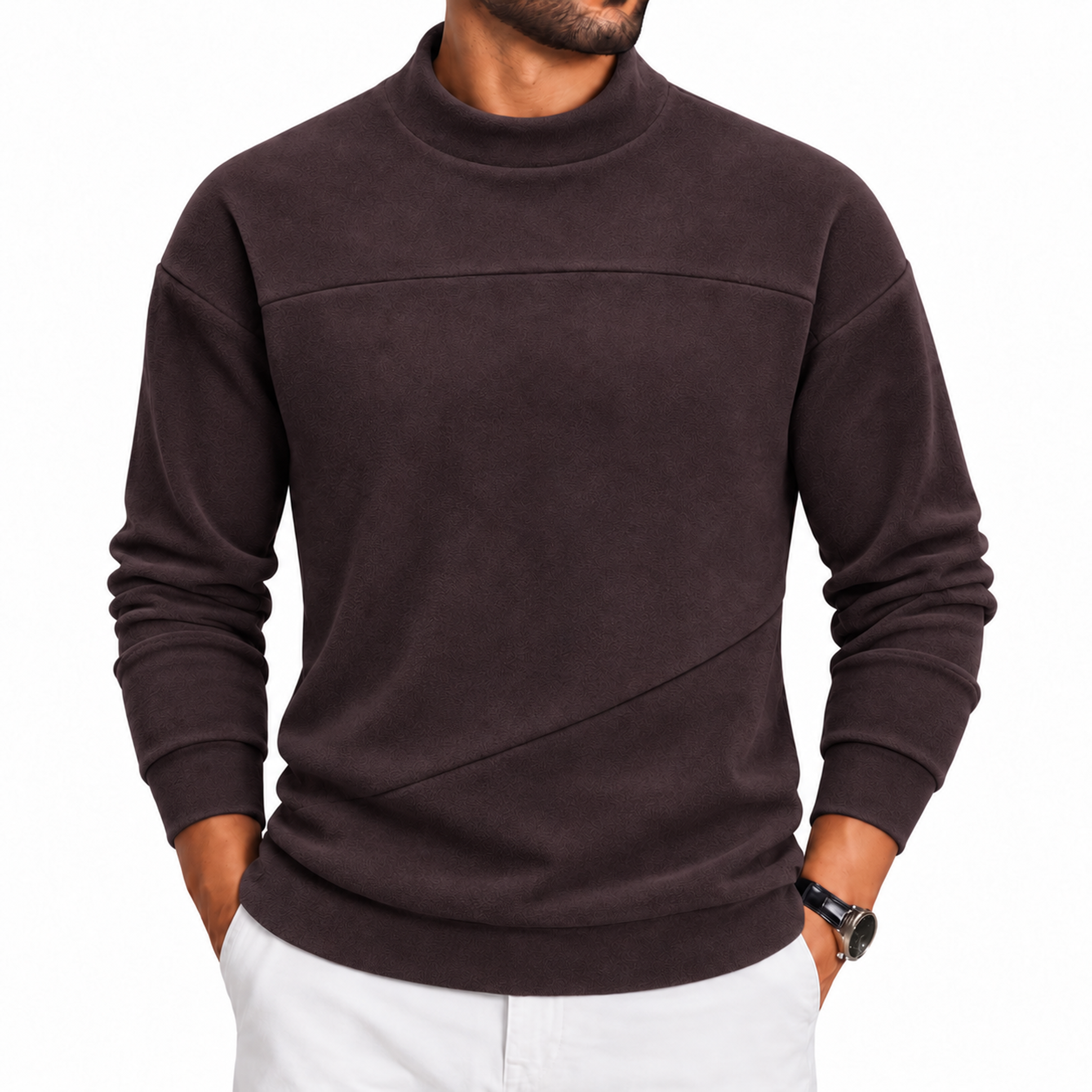 Men's Heavyweight Mock Neck Pullover