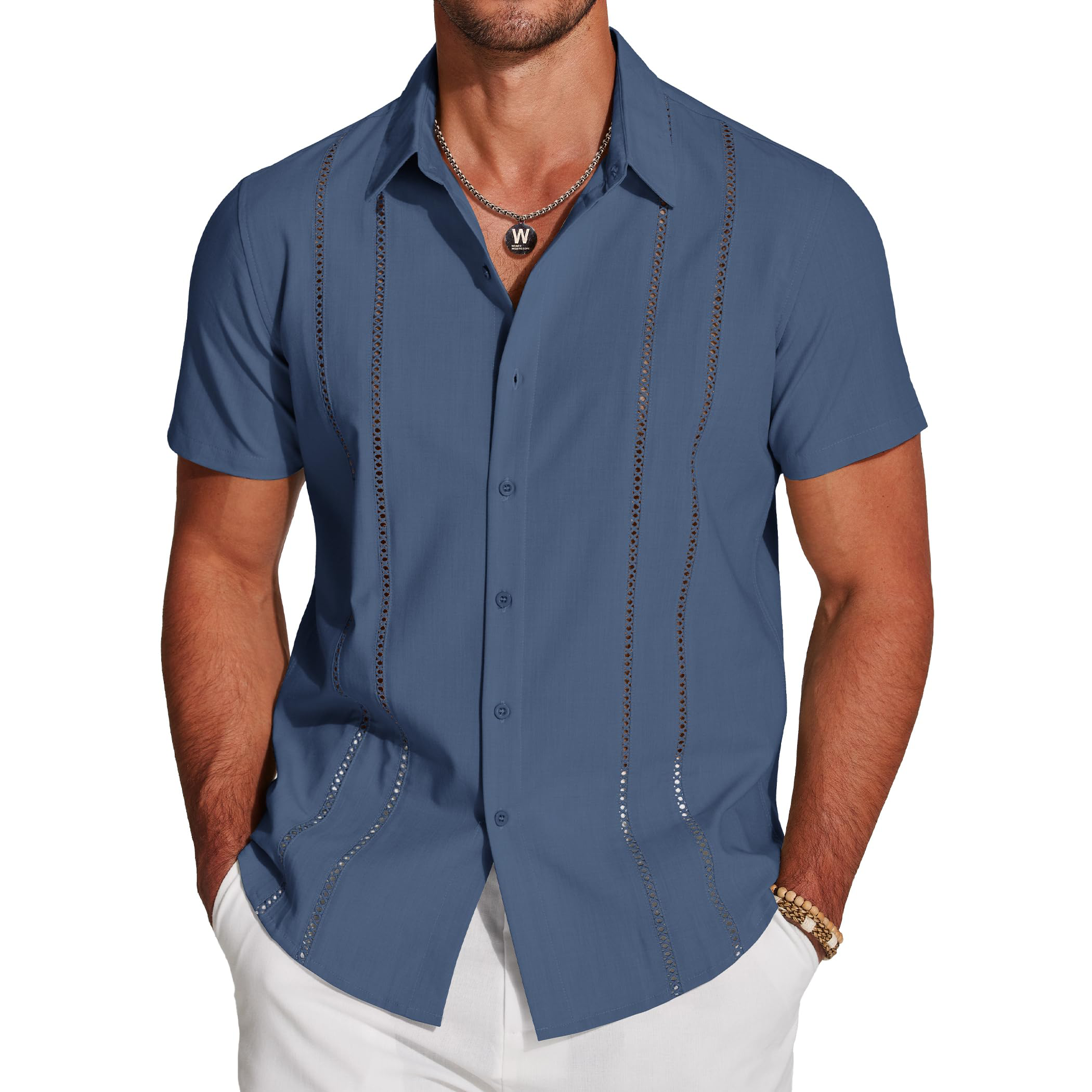 Men's Cuban Guayabera Short Sleeve Shirts