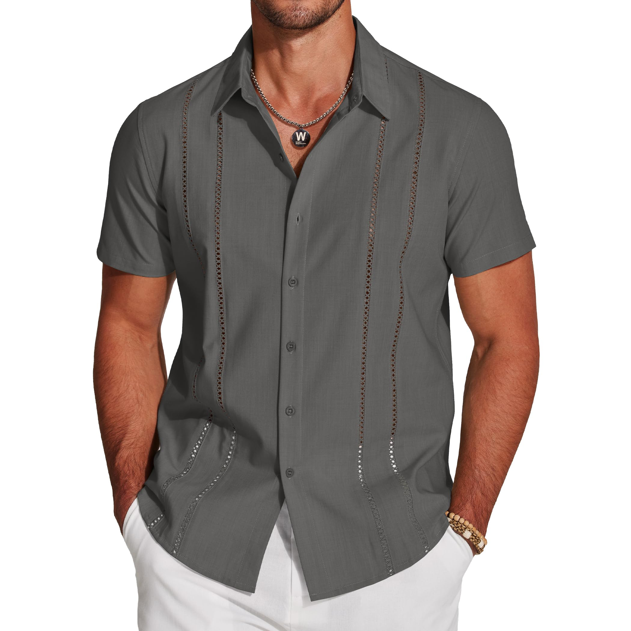 Men's Cuban Guayabera Short Sleeve Shirts