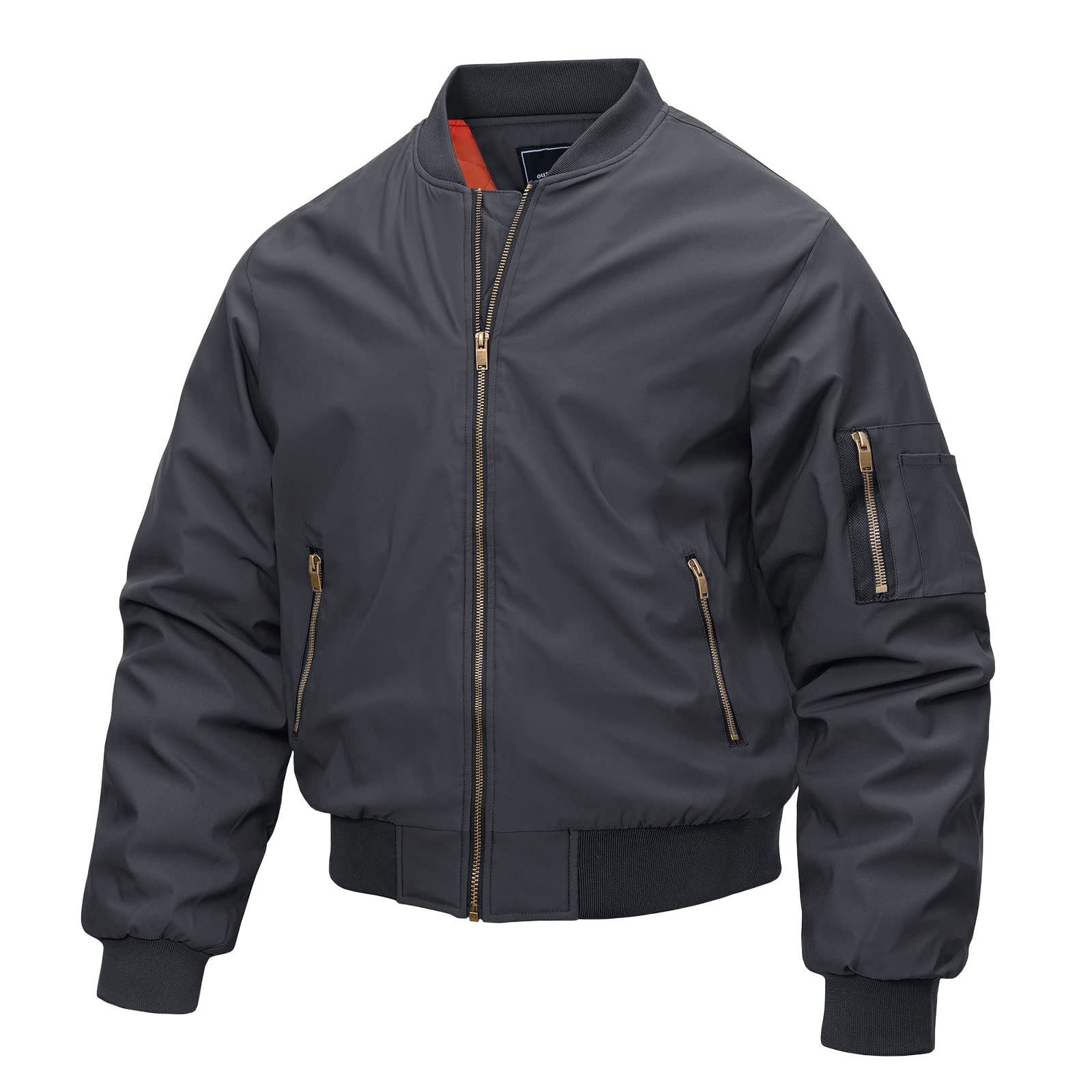 Men's Bomber Jacket Casual Fall Winter Military Jacket and Coats Outwear