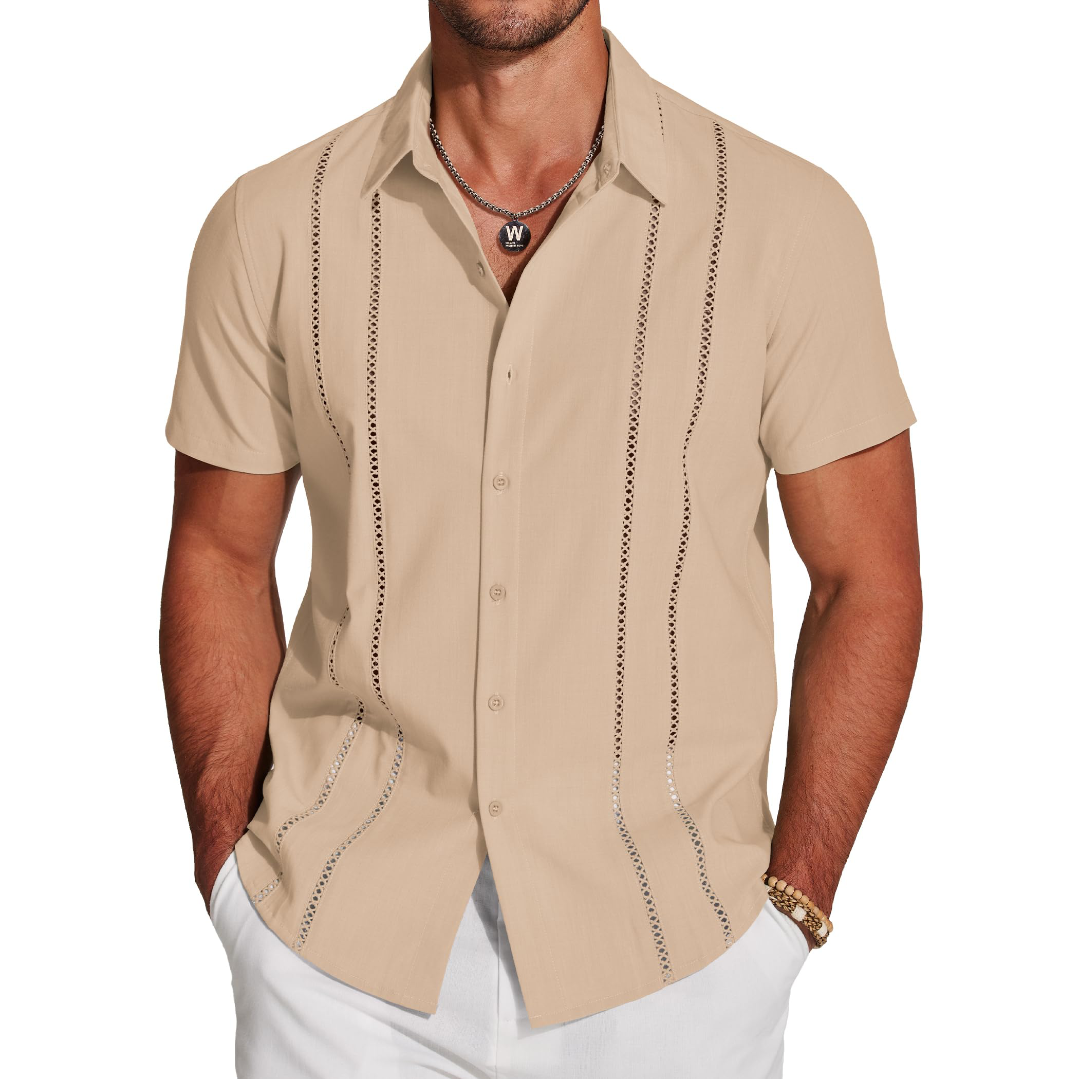 Men's Cuban Guayabera Short Sleeve Shirts