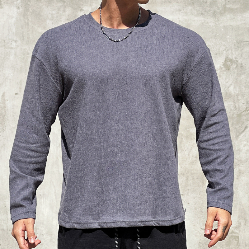 Men's Classic Long Sleeve Crew Neck T-Shirt