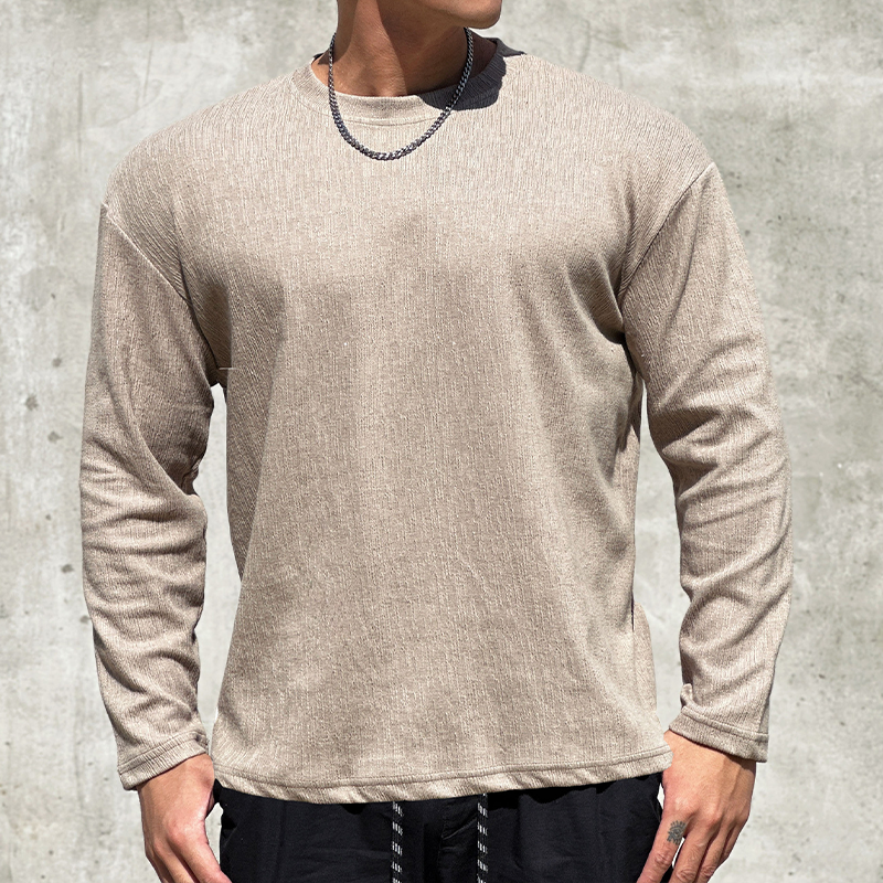 Men's Classic Long Sleeve Crew Neck T-Shirt