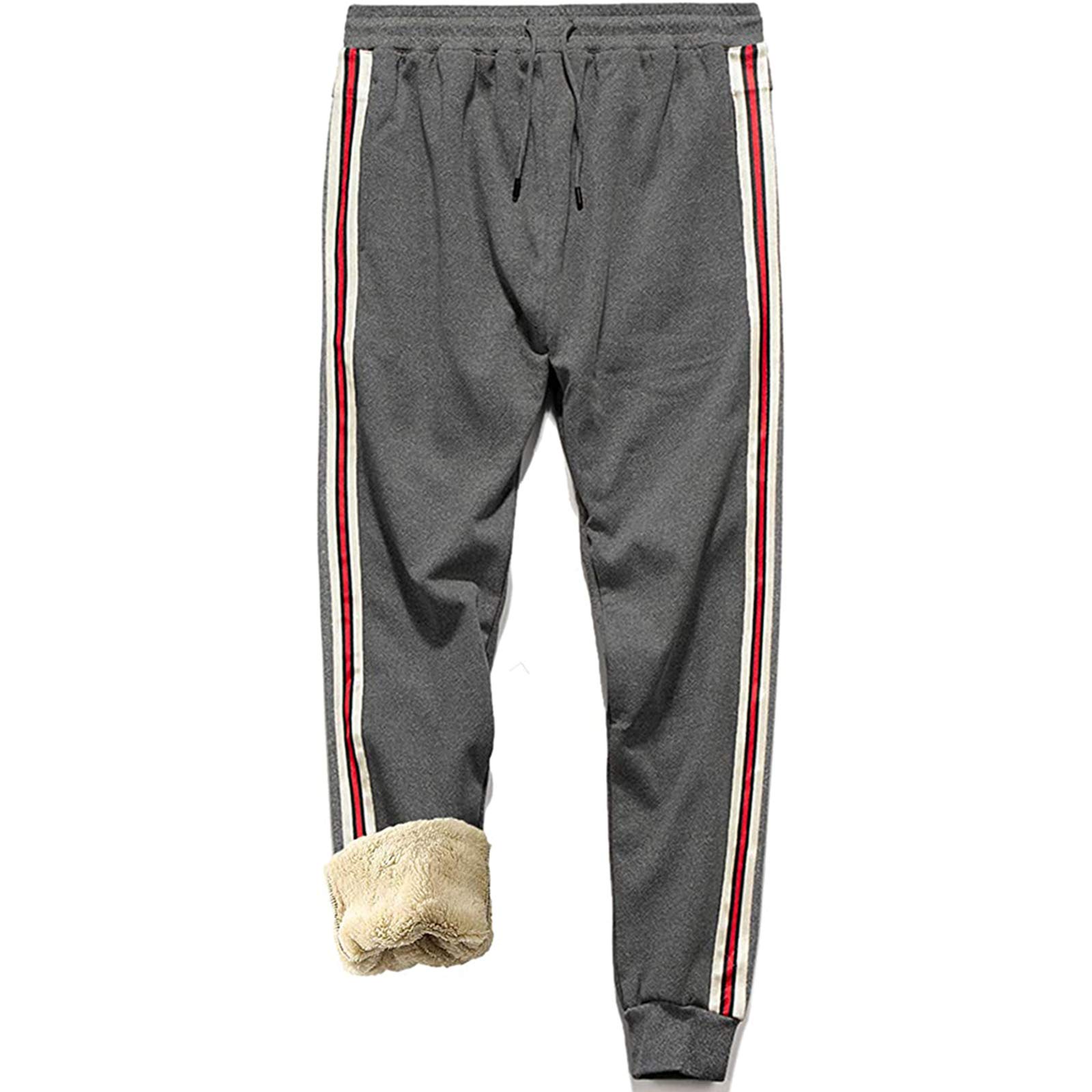 Men's Winter Sherpa Lined Fleece Sweatpants