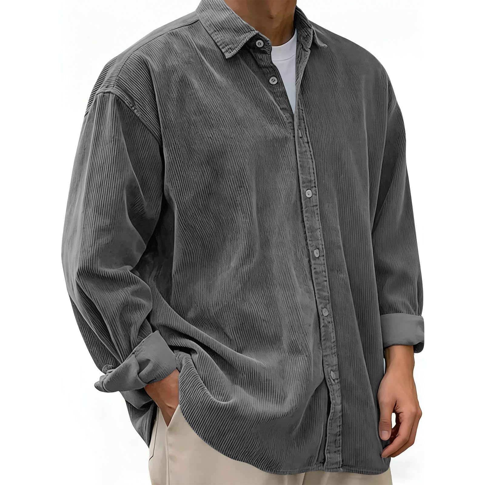 Men's Corduroy Relaxed Fit Shacket