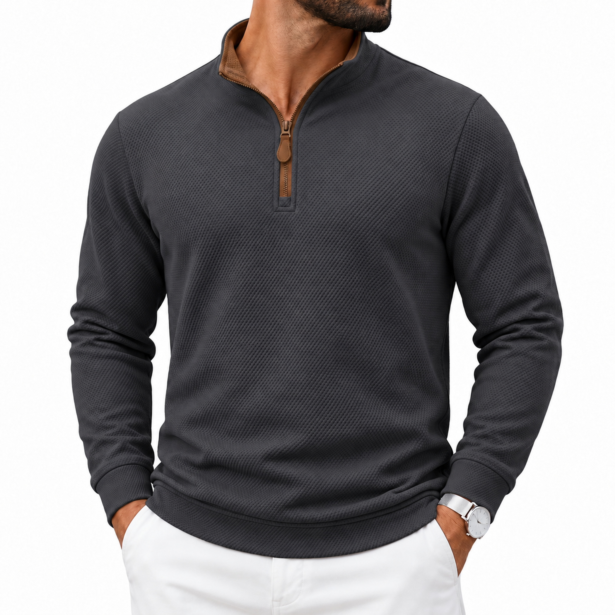 Men's Fleece Quarter Zip Pullover Sweatshirts