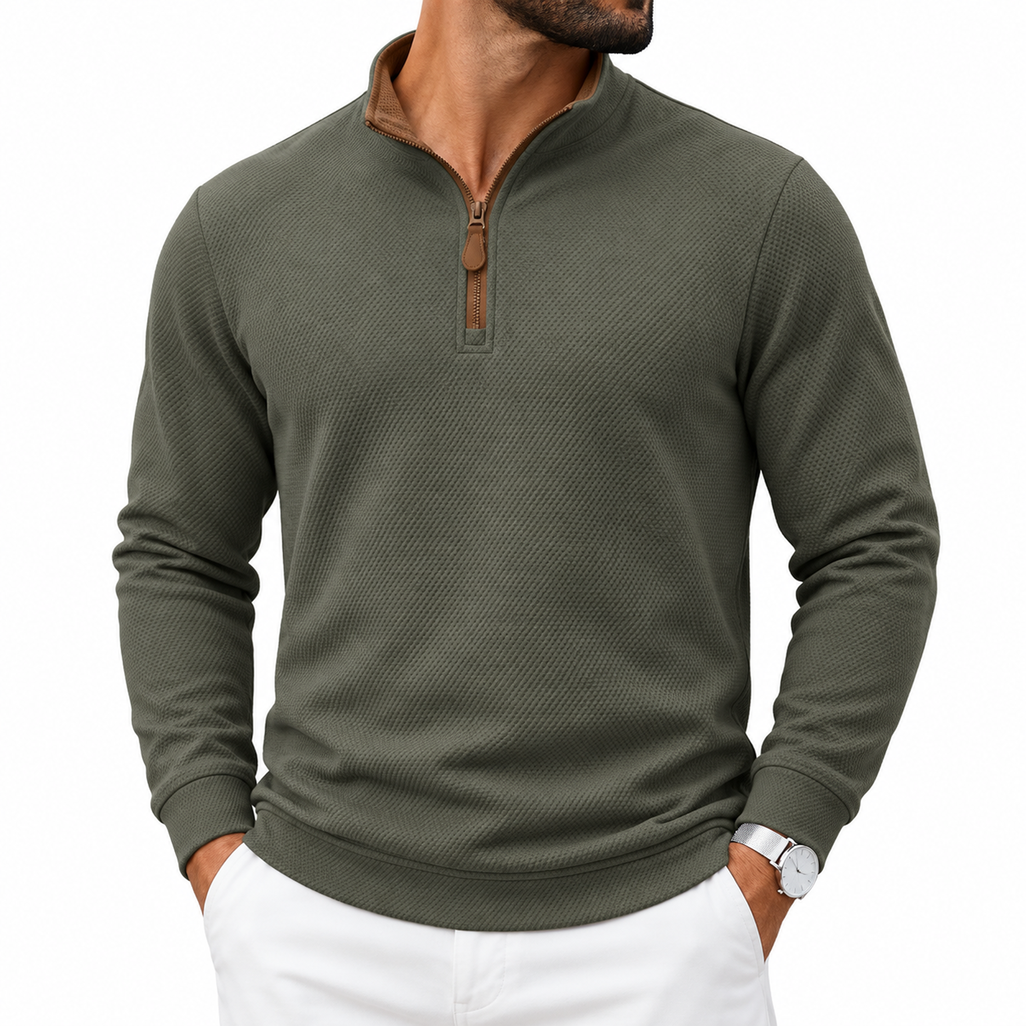 Men's Fleece Quarter Zip Pullover Sweatshirts