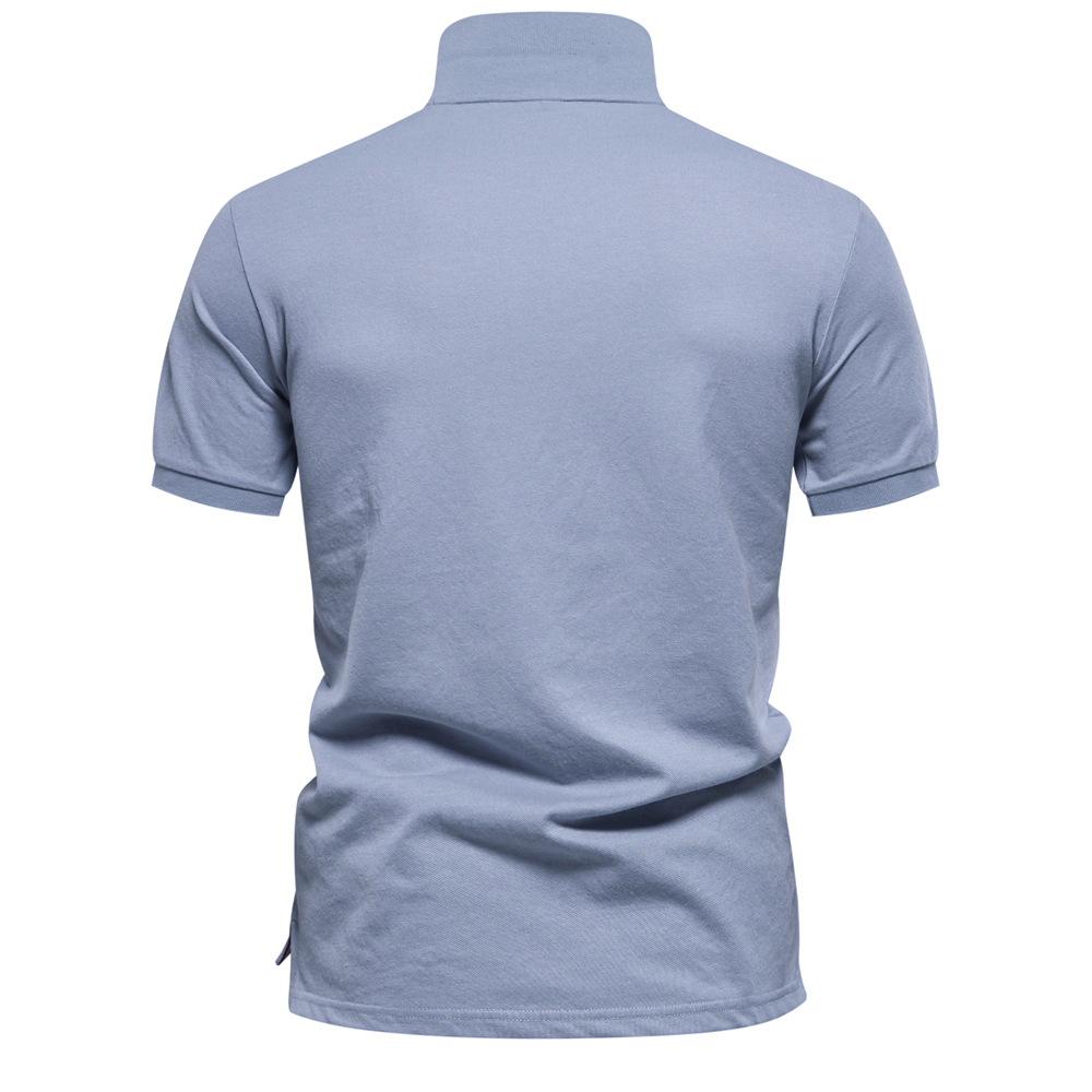 Men's Casual Gradient Printed Lapel Polo Shirt