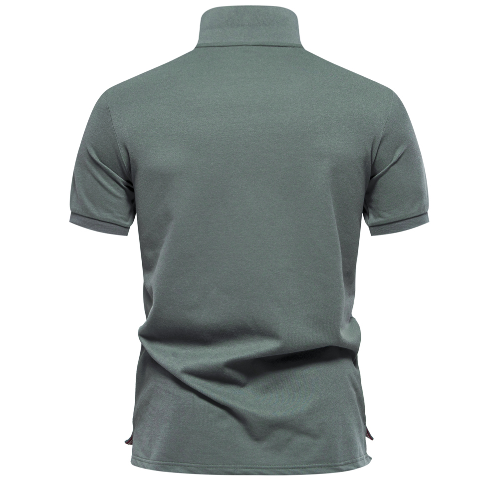 Men's Casual Gradient Printed Lapel Polo Shirt