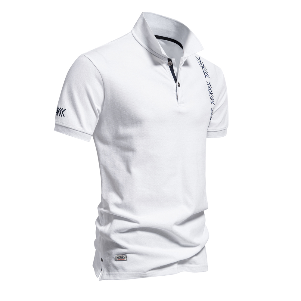 Men's Solid Casual Short Sleeve Lapel Golf Shirt