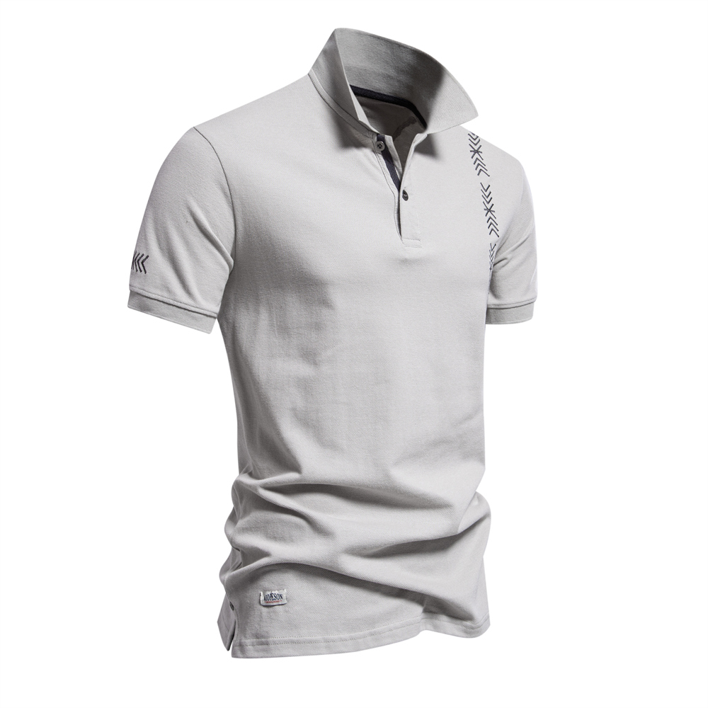 Men's Solid Casual Short Sleeve Lapel Golf Shirt