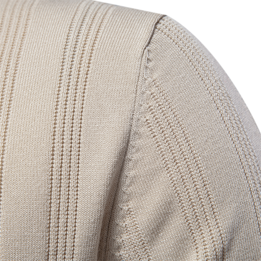 Men's Casual Knitted Lapel Short Sleeve Sweater