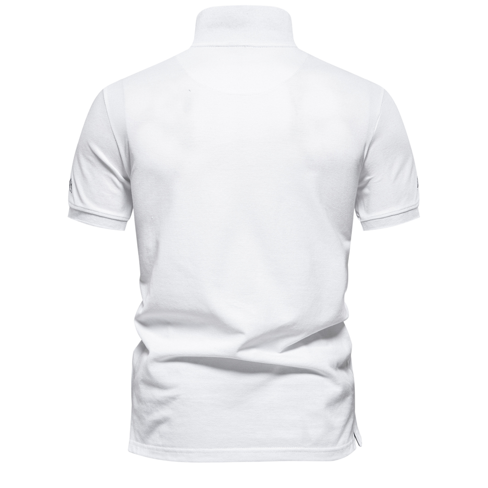 Men's Solid Casual Short Sleeve Lapel Golf Shirt