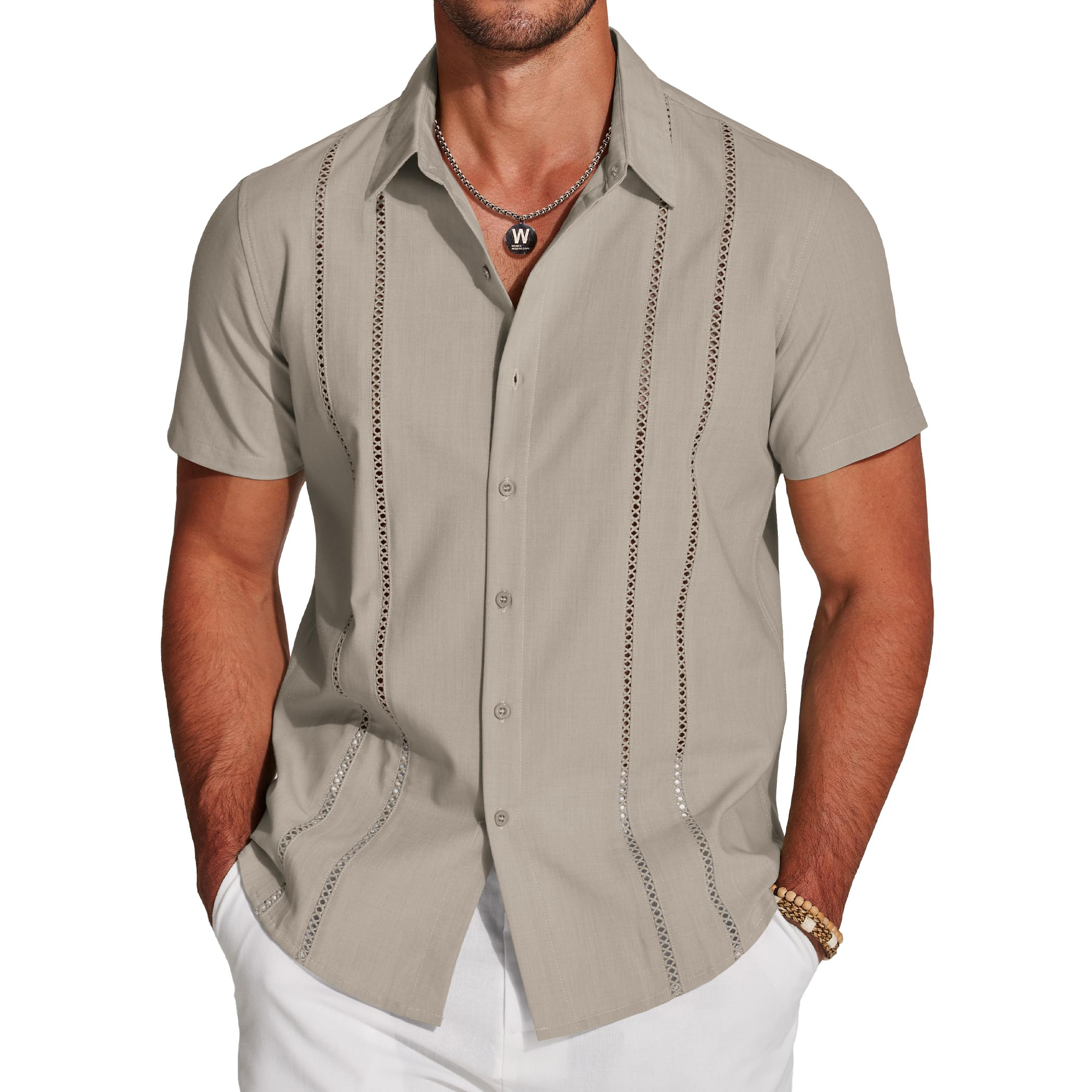 Men's Cuban Guayabera Short Sleeve Shirts