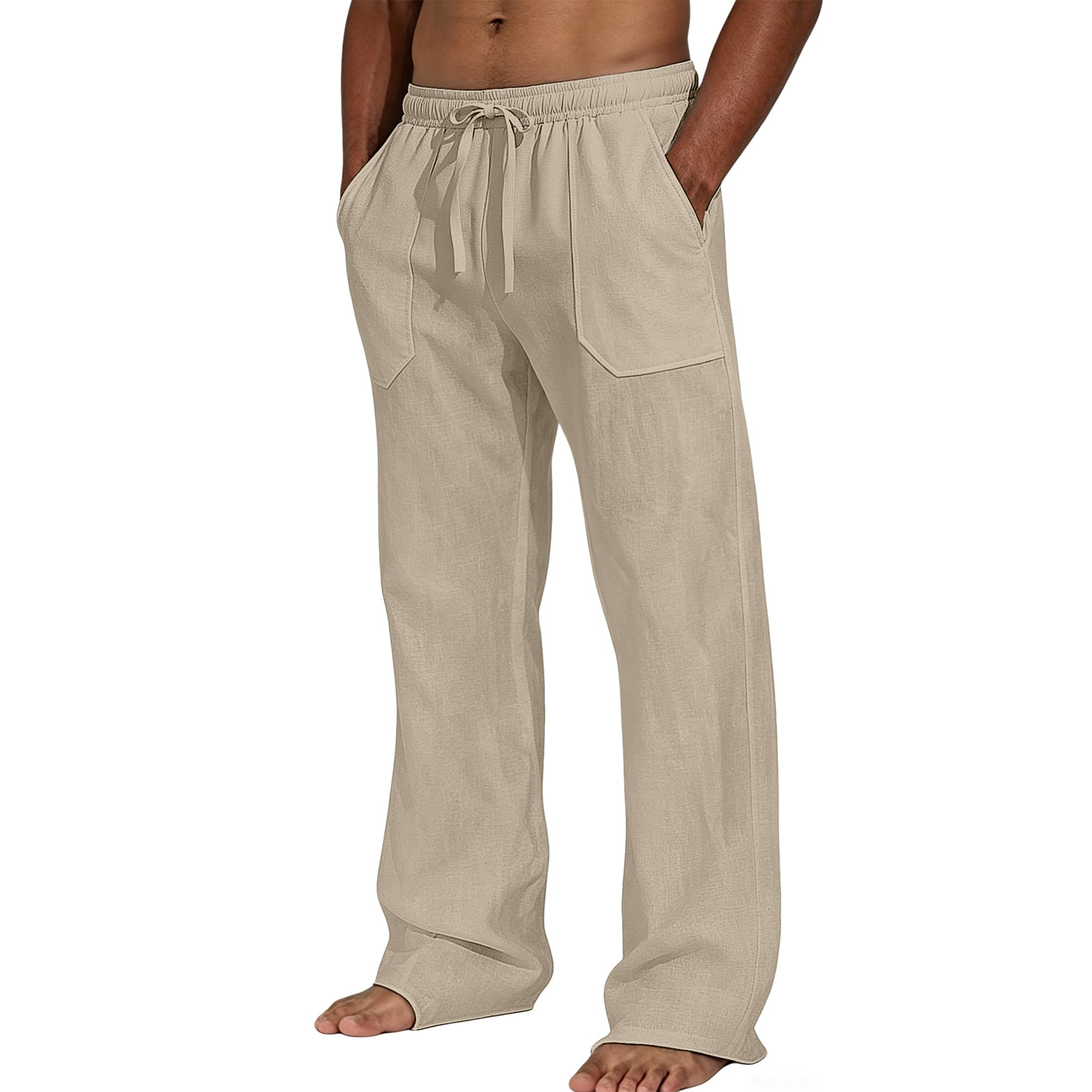 Men's Cotton Linen Drawstring Pants