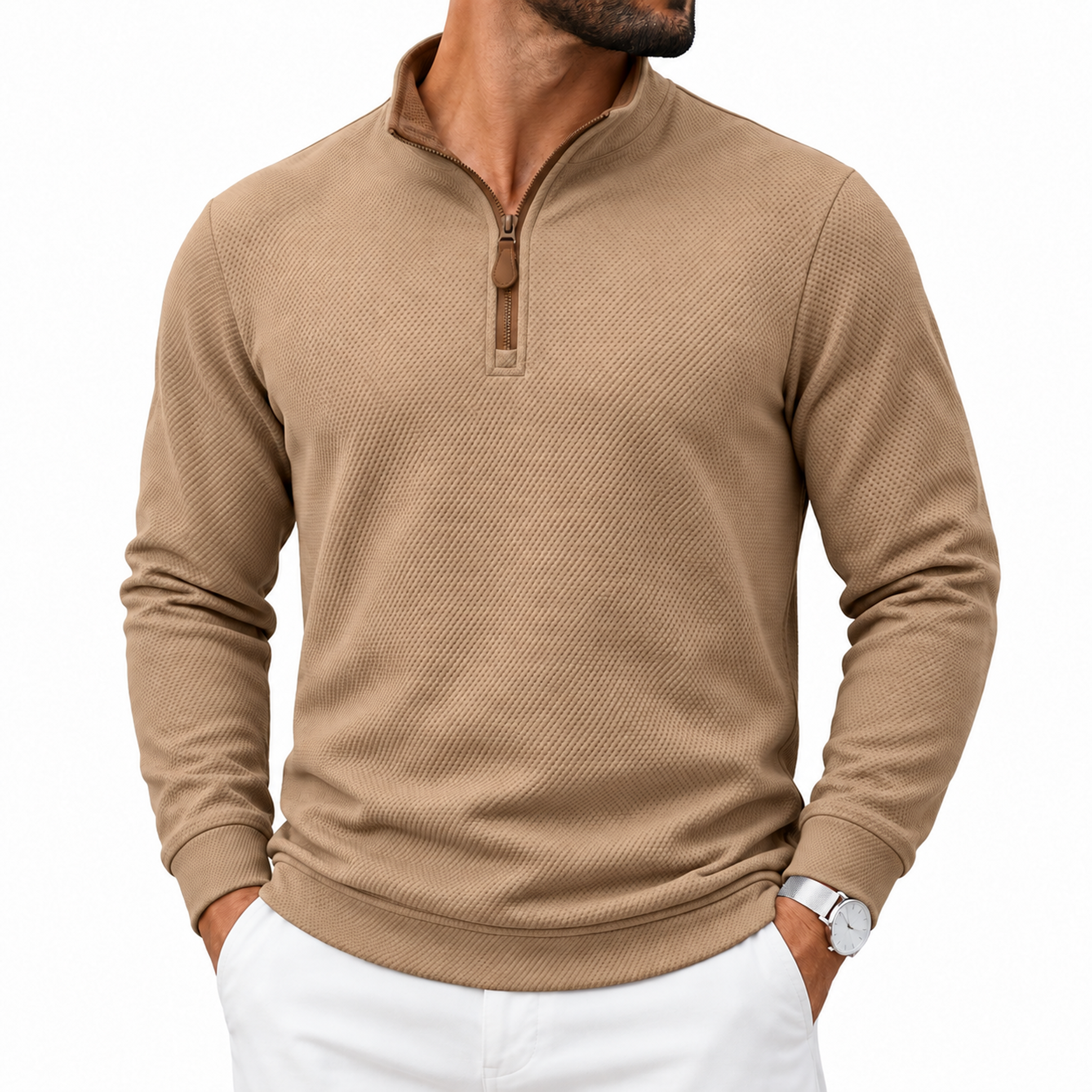 Men's Fleece Quarter Zip Pullover Sweatshirts