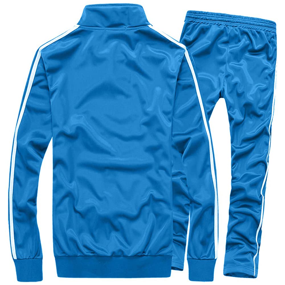 Men's Activewear Full Zip Warm Tracksuit Sports Set