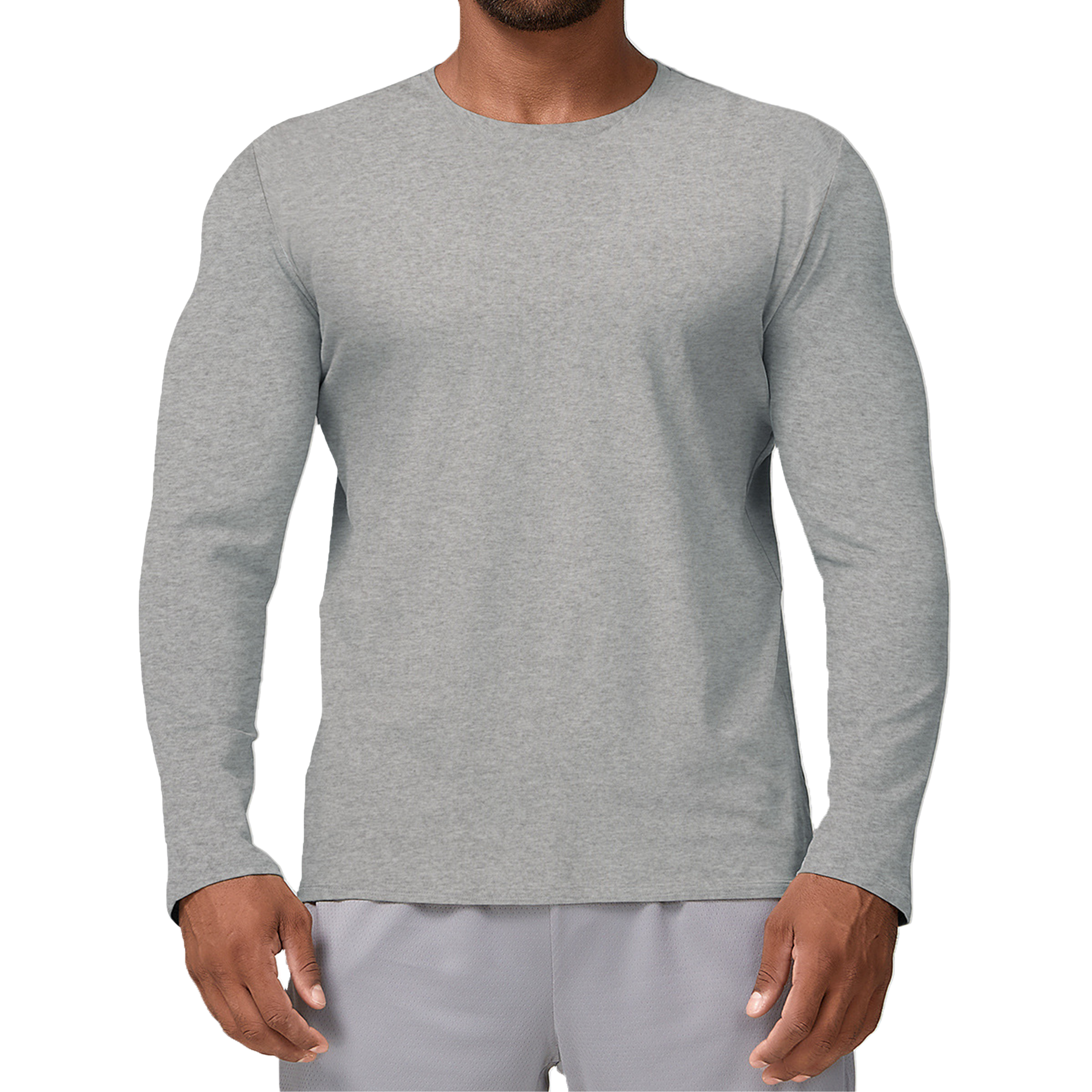 Men's Brushed Cotton Stretch Long Sleeve T-Shirt